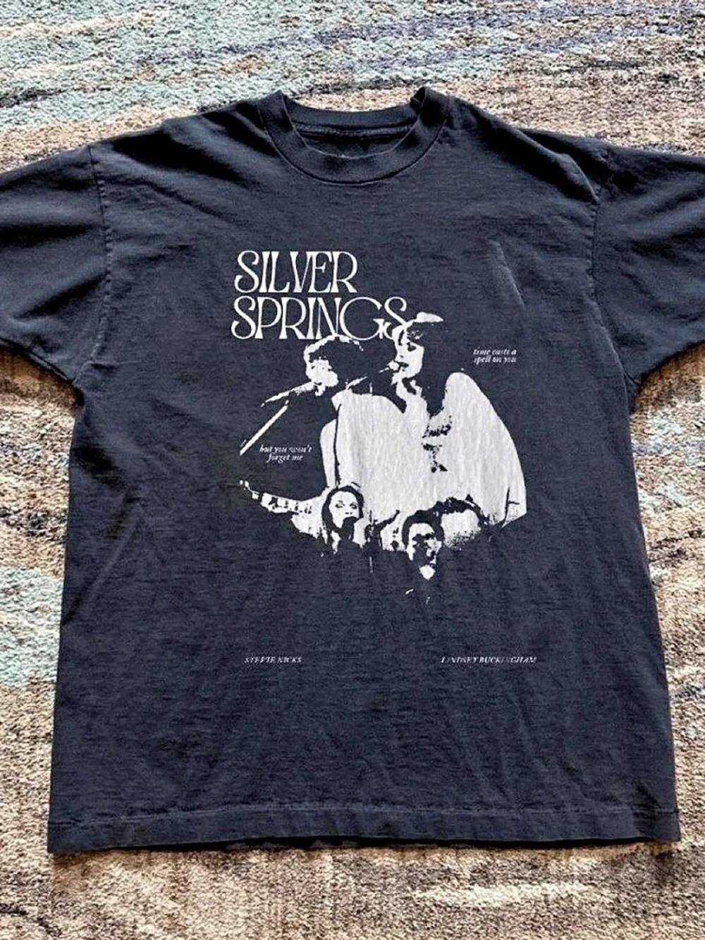 Fleetwood Mac Silver Springs 1997 Performance Graphic T-Shirt Tee Black